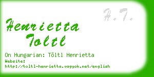 henrietta toltl business card